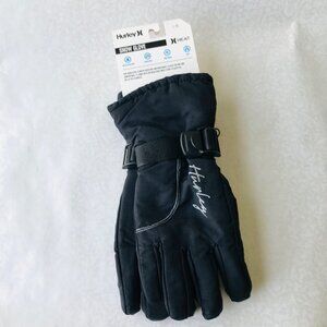 Hurley Women's Snowdrift Water Resistant Snow Gloves JL3 Black Size L-XL NWT